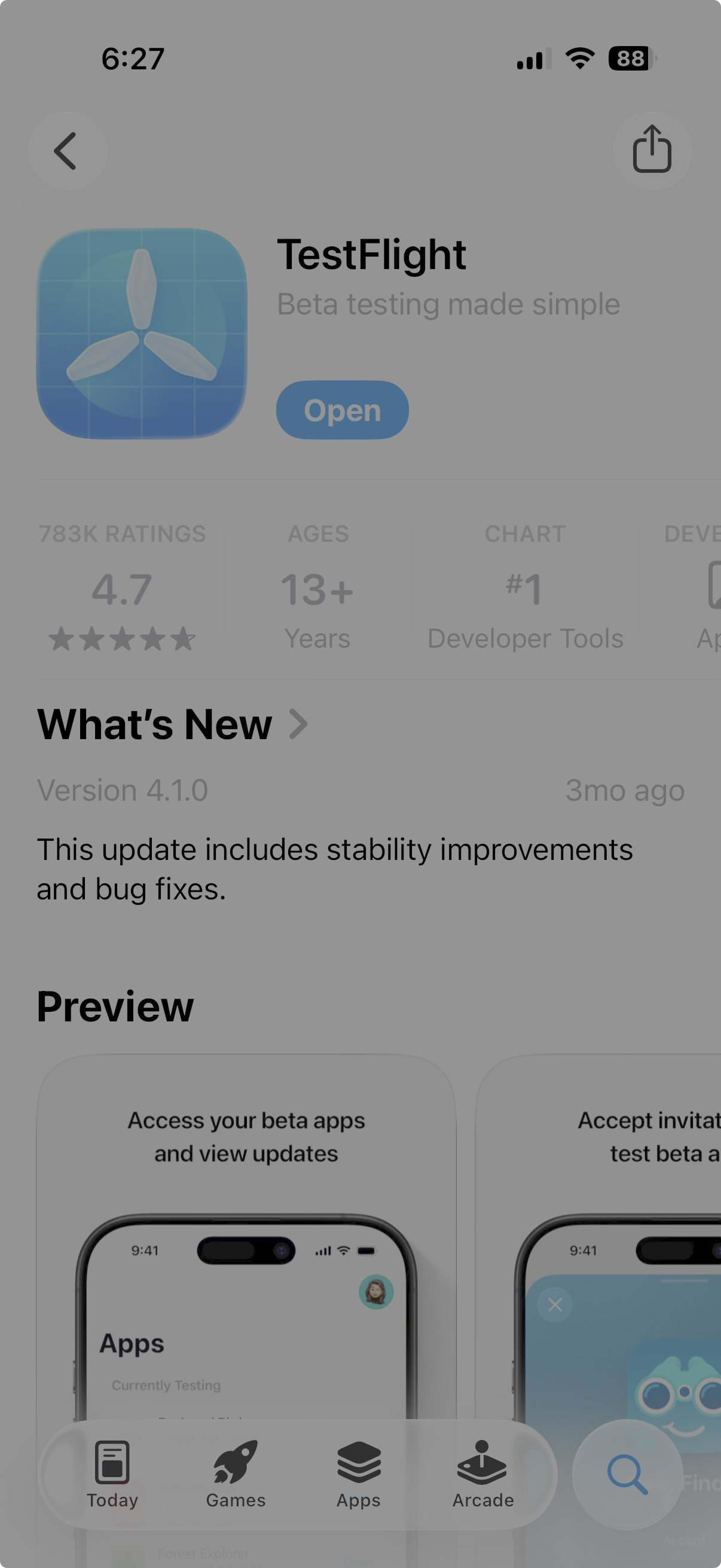 Install TestFlight first